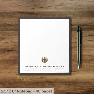 Bloco de notas de empresa personalizado com logoti