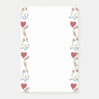 Bloco de notas de esboço da área de saúde