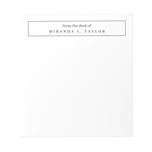 Bloco de Notas de Escrita Simples e Elegante Da Mi (Frente)