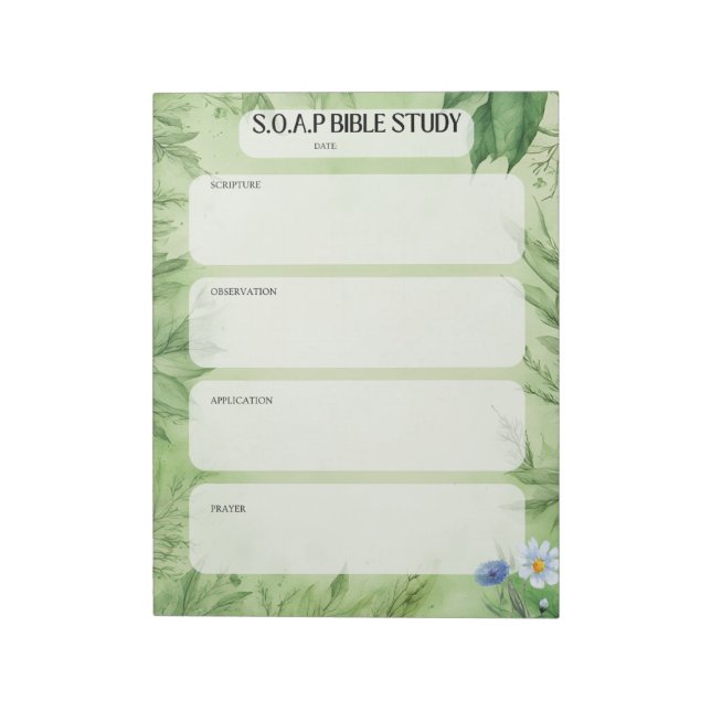 Bloco de Notas de Estudo Bíblico SOAP (Invertido)