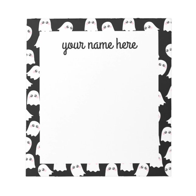 Bloco de Notas de Fantasmas Personalizado (Frente)