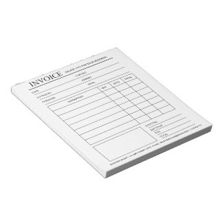 Bloco de Notas de Fatura e Recibo Personalizado