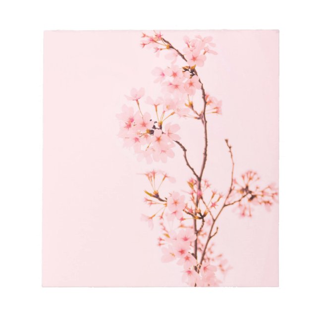 Bloco de notas de flor de mármore rosa (Frente)