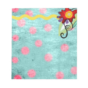 Bloco de notas de flora bonito