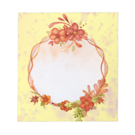 Bloco de notas de flores