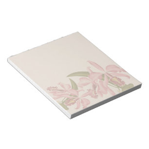 Bloco de Notas de Flores de Orquídea Vintage