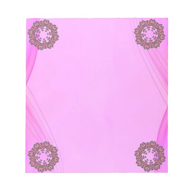 Bloco de notas de flores rosa (Frente)