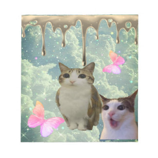 bloco de notas de gato pingando ouro