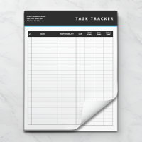 Bloco de Notas de Gerenciamento de Tarefas de Proj