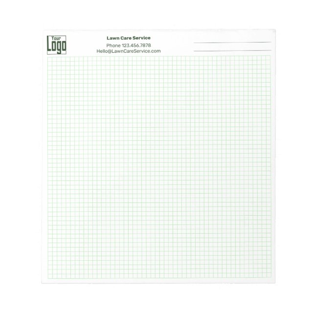 Bloco de Notas de Grade de Gráfico da Empresa Logo (Frente)