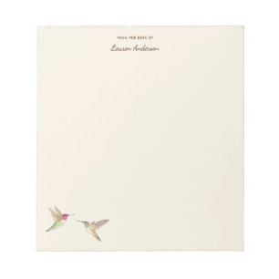 Bloco de Notas de Hummingbird Personalizado