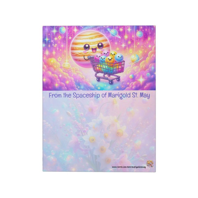 Bloco de Notas de Júpiter e Suas Luas (Invertido)