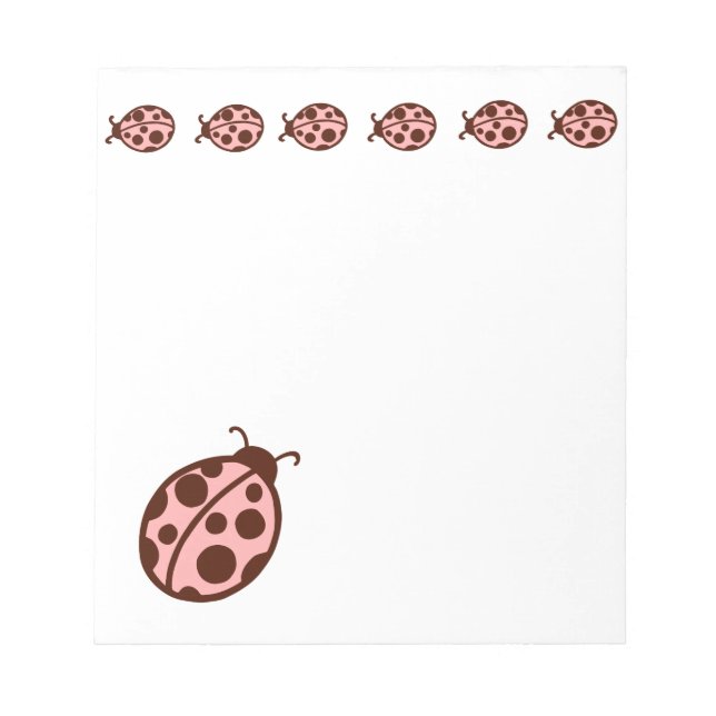 Bloco de Notas de Ladybugs PInk (Frente)