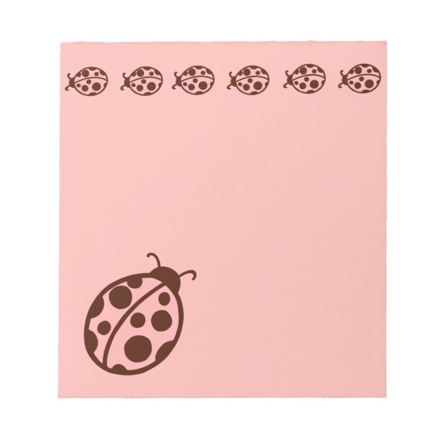 Bloco de Notas de Ladybugs PInk Bonito (Frente)