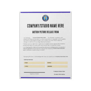 Bloco de Notas de Lançamento de Filme