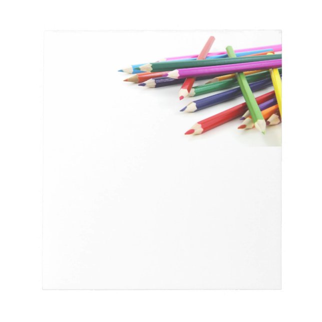 Bloco de Notas de Lápis Colorido Empilhados (Frente)