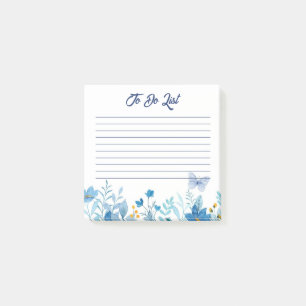 Bloco de Notas de Lista de Tarefas Aquarela Floral