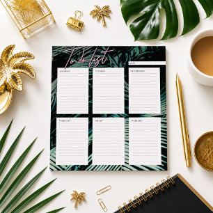 Bloco de Notas de Lista de Tarefas Semanal Planner