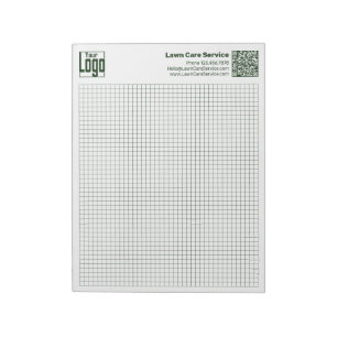 Bloco de Notas de Logo Básico Código QR Verde Calc