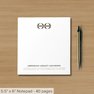 Bloco de notas de logotipo da empresa personalizad