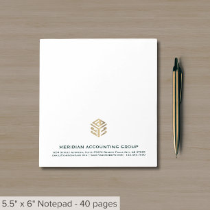 Bloco de notas de logotipo da empresa personalizad