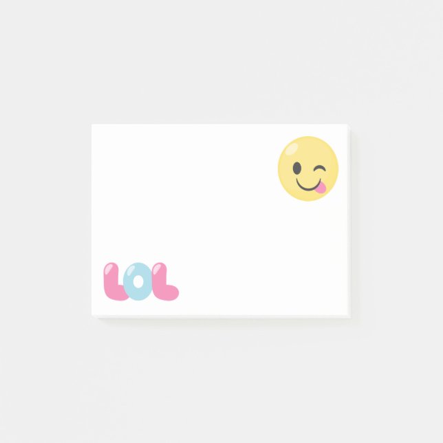 Bloco De Notas De Lol da língua notas de post-it de Emoji para (Frente)