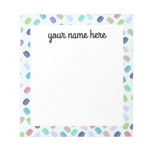 Bloco de Notas de Macarões Personalizado (Frente)