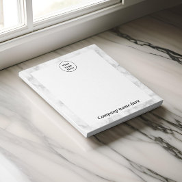 Bloco de notas de mármore branco
