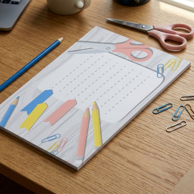 Bloco de Notas de Material Escolar – Papelaria Len (Criador carregado)
