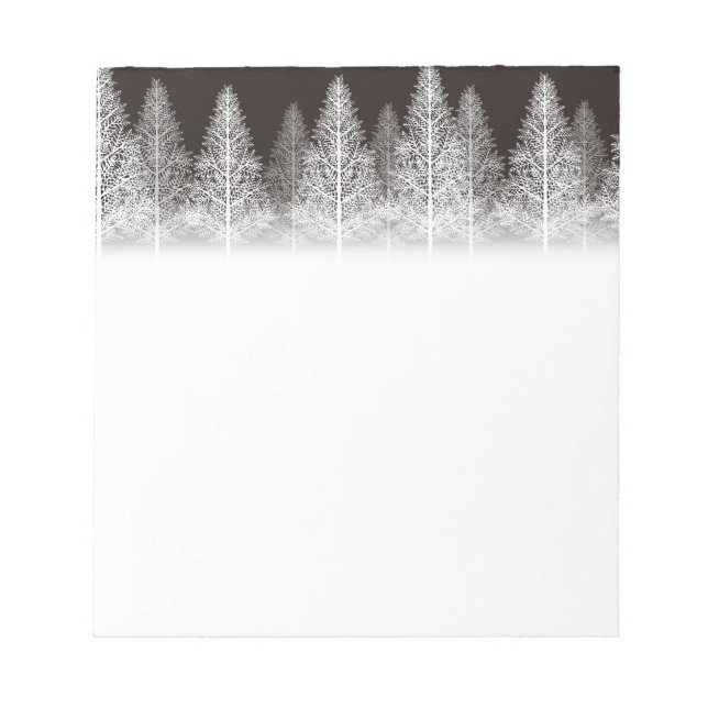 Bloco de Notas de Natal - Árvores de Inverno (Frente)