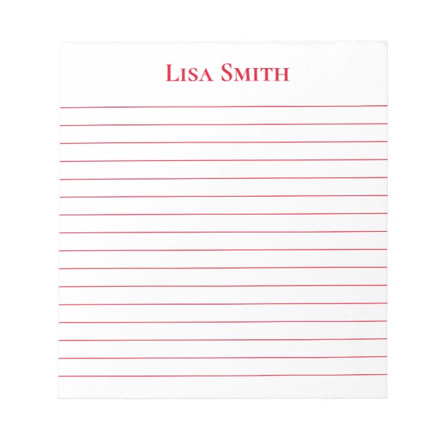 Bloco de Notas de Nome Personalizado do Bloco de N (Frente)