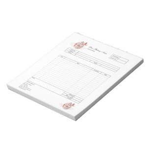 Bloco de Notas de Nota Fiscal de Formulário de Enc