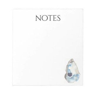 bloco de notas de notas de ostra