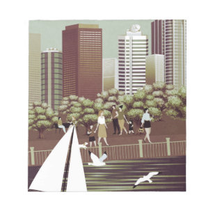 Bloco de notas de paisagem urbana