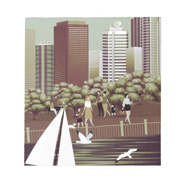Bloco de notas de paisagem urbana (Frente)