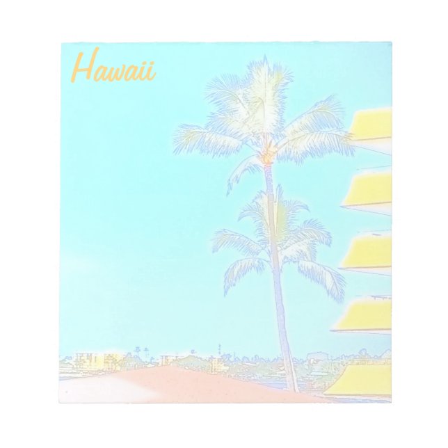 bloco de notas de palma do Havaí (Frente)