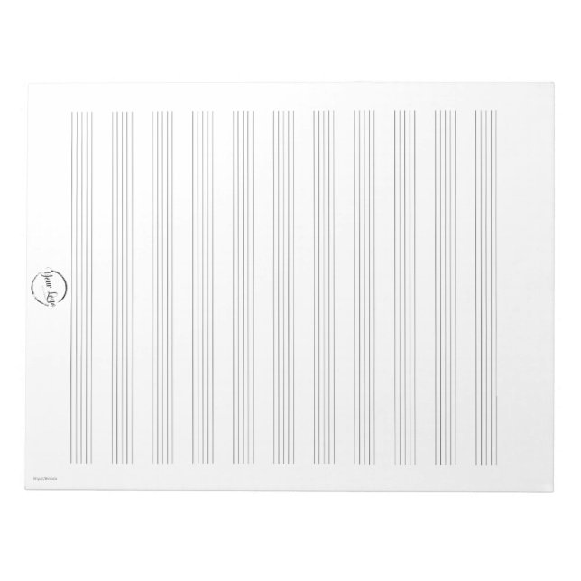 Bloco de Notas de Papel de Música Branco com Logot (Frente)