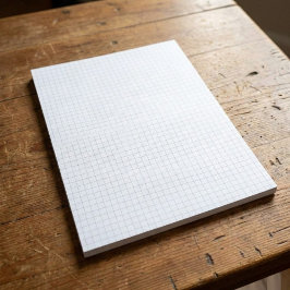 Bloco de Notas de Papel Milimetrado Grande 1/4 pol