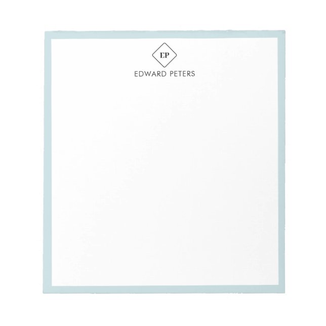 Bloco de Notas de Papelaria Pessoal Monograma Mini (Frente)