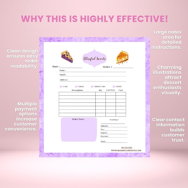 Bloco de Notas de Pizza e Cakes de Aquarela (Criador carregado)