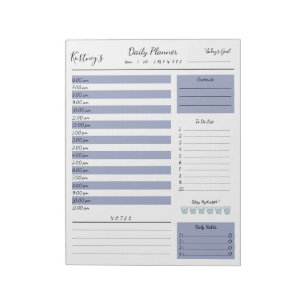 Bloco de Notas de Planejador de Nome Personalizado