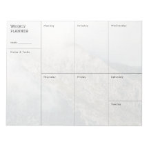 Bloco de notas de planejador semanal minimalista d
