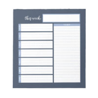Bloco de Notas de Planejamento de Menu Semanal