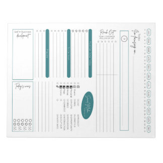 Bloco de Notas de Planejamento Diário de Vendas Di