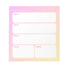 Bloco de Notas de Planejamento Diário Personalizáv