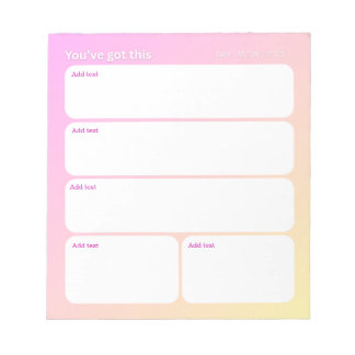 Bloco de Notas de Planejamento Diário Personalizáv