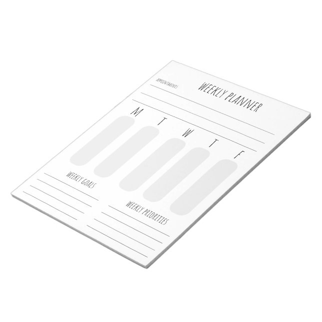 bloco de notas de planejamento semanal (Inclinado)