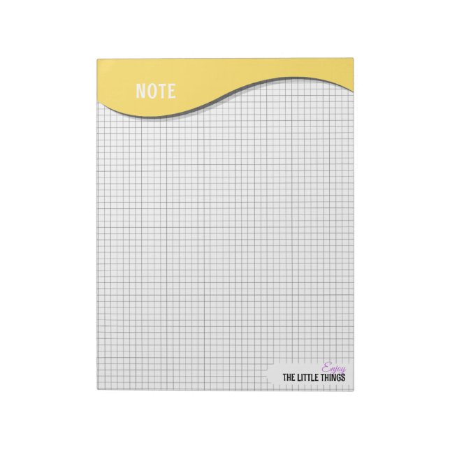 Bloco de Notas de Pontos em Grade "Aproveite as Pe (Invertido)