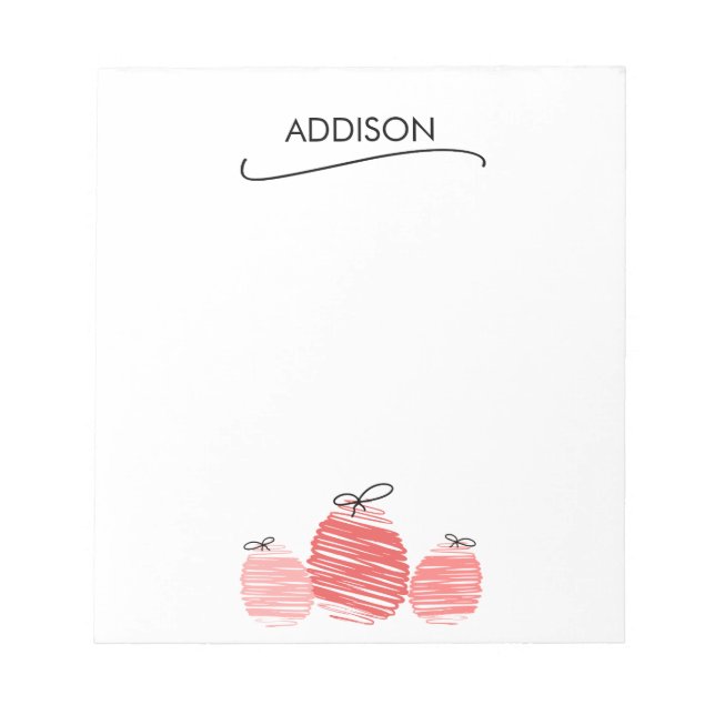 Bloco de notas de porta de ovos de felz pascoa (Frente)