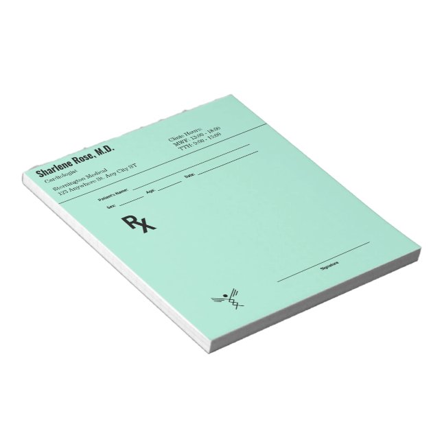 Bloco de Notas de Prescrição Personalizado - Douto (Inclinado)